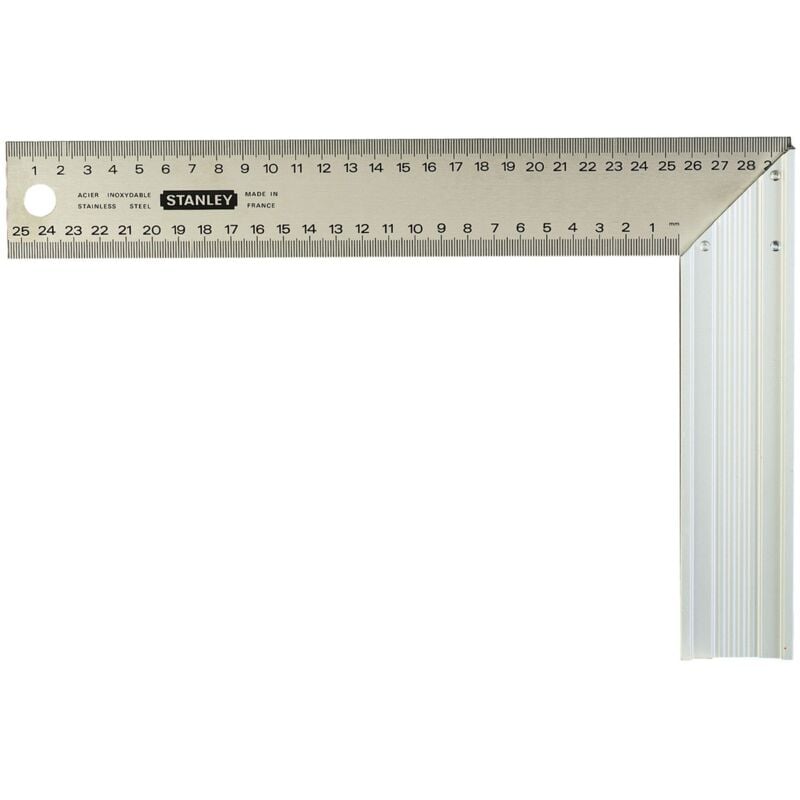 Stanley Equerre Menuisier - Graduation Recto-Verso Classe II - 250 Mm - Acier Inoxydable 1-45-685