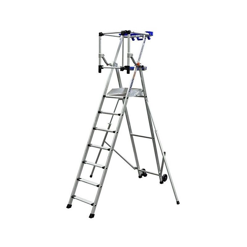 Duarib - jamais utilise] Escabeau Plate-Forme Individuelle Autostable F7 Perform 7 Marches Hauteur de Travail 3,70m - 515907