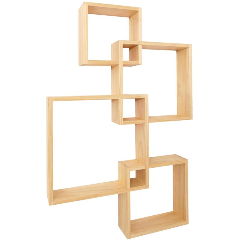 [JAMAIS UTILISÉ] Étagère murale HHG-711, étagère suspendue, décoration murale, étagère suspendue, étagère cubique, étagère design, 4 étagères MVG,
