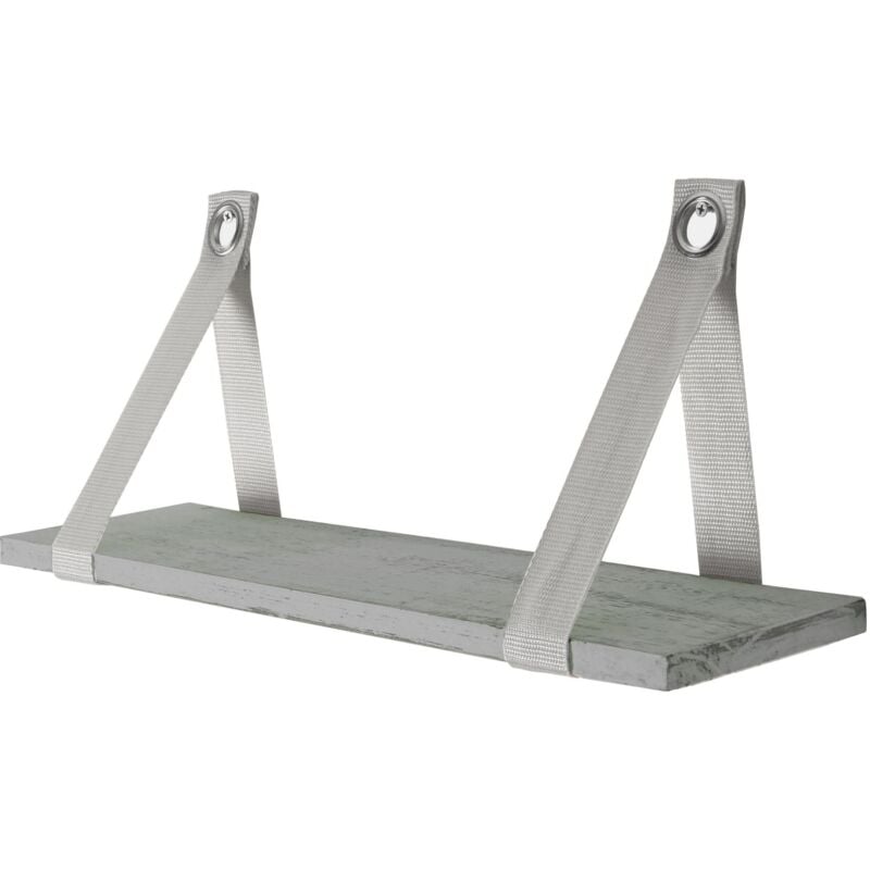 HHG - jamais utilisé] Étagère murale Var, étagère de suspension, style shabby, vintage 50cm, gris