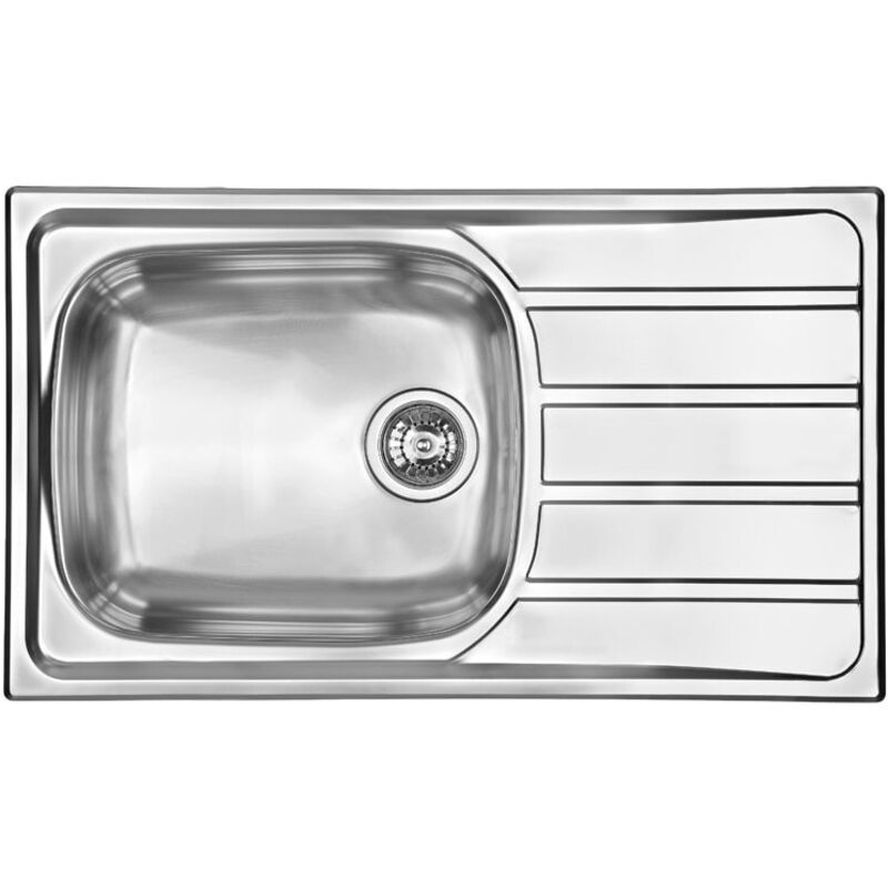 Luisina - jamais utilise] Évier de Cuisine Inox à Encastrer Montebello 86X50X16cm Avec Grand Bac Et Égouttoir - AV45001 il