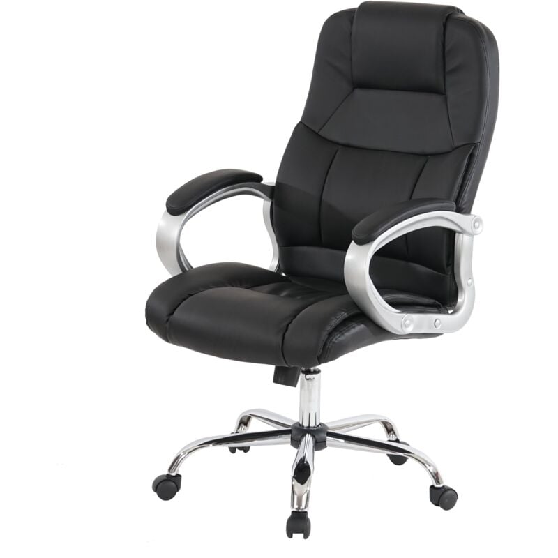 HHG - jamais utilisé] Fauteuil de bureau américain Boston xxl, charge 150kg, similicuir, noir