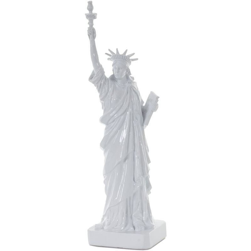 Jamais utilisé] Figure, sculpture décorative / statue de la liberté, New York, usa / polyresin 40cm - white