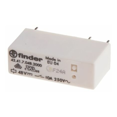 [JAMAIS UTILISÉ] Finder 43 Series Relais de puissance 1 RT, bobine 48V c.c. Montage sur CI 250mW ( Prix pour 1 )
