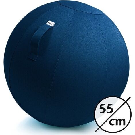 [JAMAIS UTILISÉ] générique Backerz® Sitting Ball Office and Home 55 CM - Luxury Yoga Ball - Sitting Ball with Sleeve - Ergonomic Office Chair Ball - Linen Dark Blue