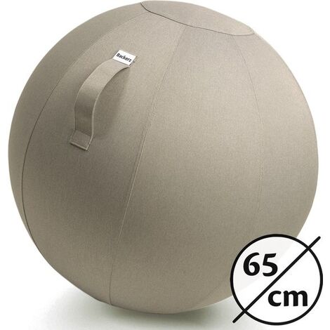 [JAMAIS UTILISÉ] générique Backerz® Sitting Ball Office and Home 65 CM - Luxury Yoga Ball - Sitting Ball with Sleeve - Ergonomic Office Chair Ball - Linen Sand Grey