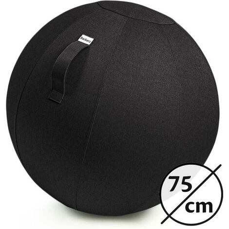 [JAMAIS UTILISÉ] générique Backerz® Sitting Ball Office and Home 75 CM - Luxury Yoga Ball - Sitting Ball with Sleeve - Ergonomic Office Chair Ball - Linen Black