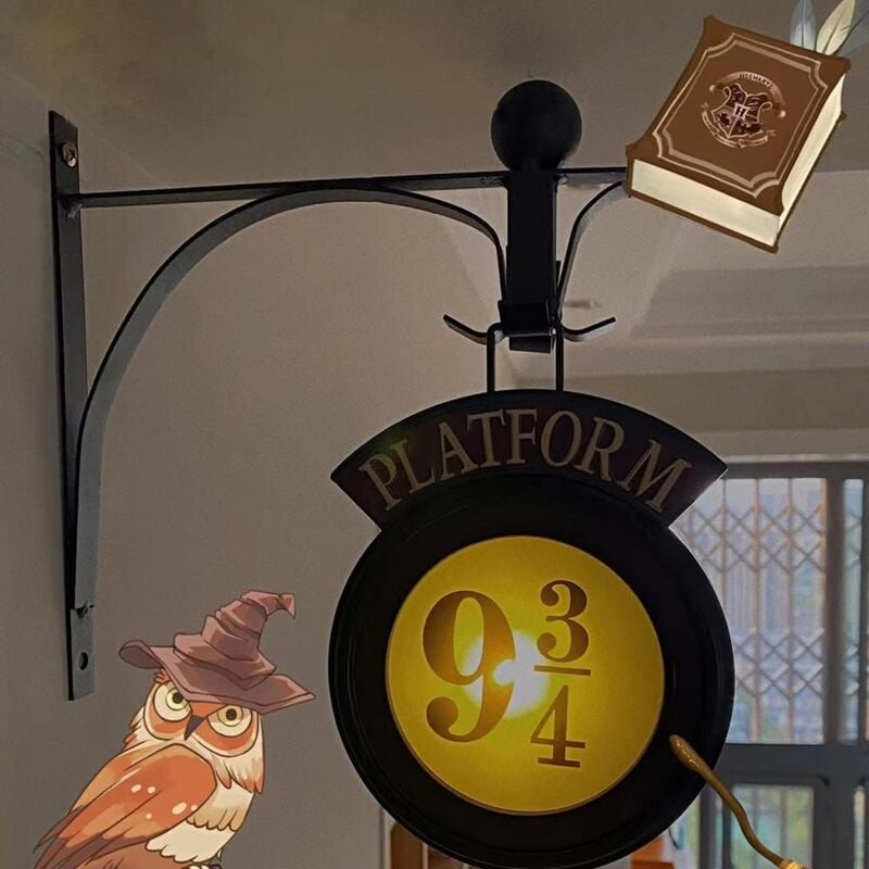Jamais utilisé] Harry Potter Suspension 9 3/4 Veilleuse,Métal Tenture Murale 9 Veilleuse