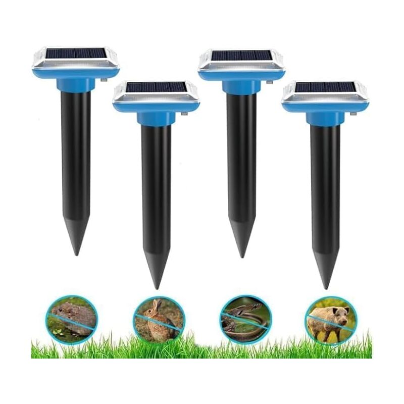 Aiperq - jamais utilisé] Housse Anti-Taupe ultrasons solaires,Répulsif à Taupes à ultrasons,répulsif pour Les Taupes, répulsif Taupe,Anti Taupe, Anti