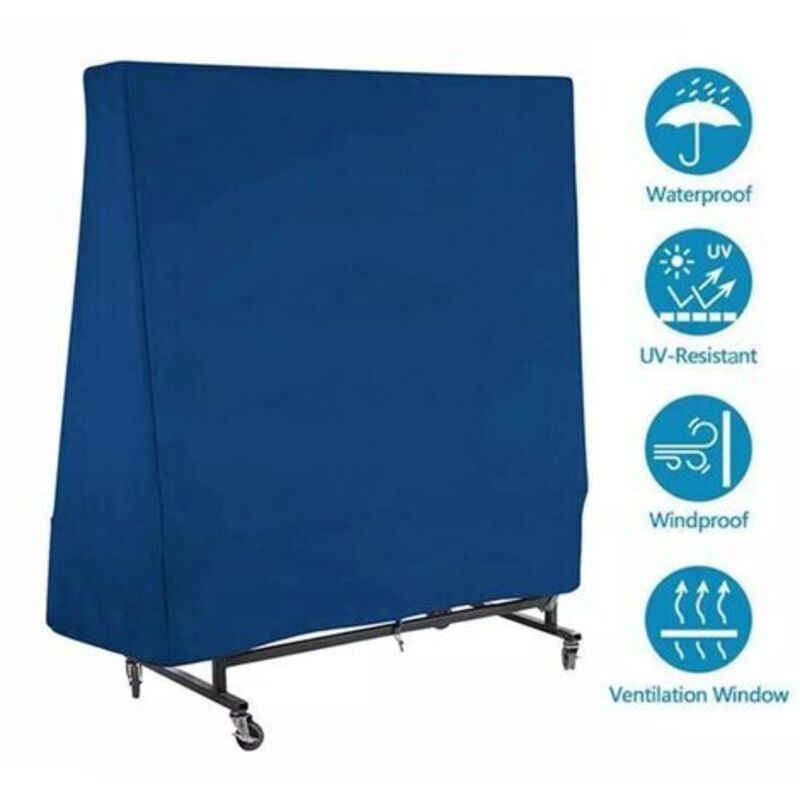 [JAMAIS UTILISÉ] Housse de table de ping-pong imperméable 165 x 70 x 185 cm Bleu