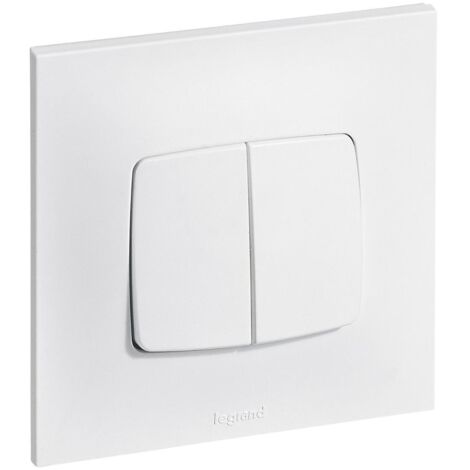 [JAMAIS UTILISÉ] Interrupteur va et vient + poussoir 10A complet - Neptune - Blanc - Legrand