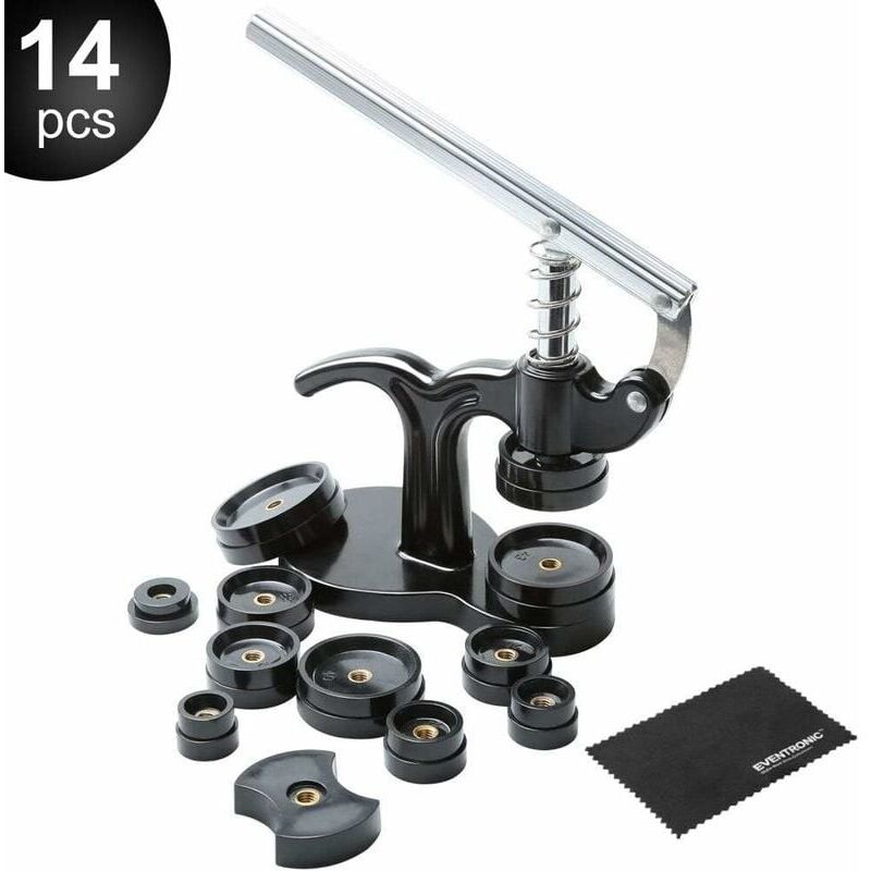 XVX - jamais utilisé] Presse de Boîtier Montre, Outil Montre Pour Fermeture La Table Arrière De Montre 12 Tailles de Moules