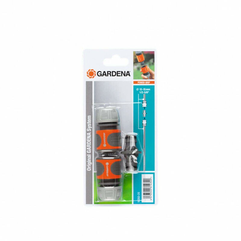 Gardena - jamais utilisé] Kit d'arrosage de 13 mm 1/2 et 15 mm 5/8 - 2 raccords - 1 connecteur 18283-20