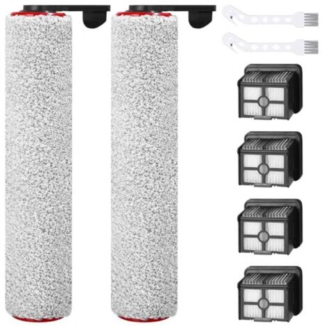 [JAMAIS UTILISÉ] Kit de Filtre d'aspirateur, Accessoires pour Dreame H12 Pro aspirateur sec et humide sans fil, 2 pièces Brosse à rouleau + 4 filtres + 2 brosse de nettoyage pour aspirateur Dreame H12