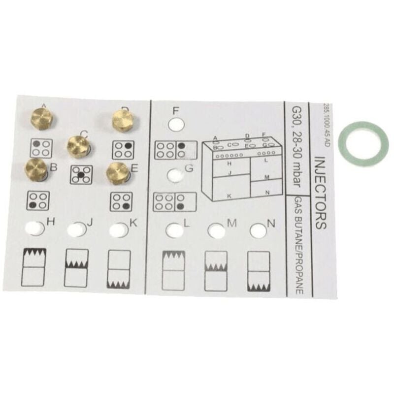 [Jamais Utilise] Kit Injecteurs Gaz Butane Pour Cuisiniere Beko - 4431930003