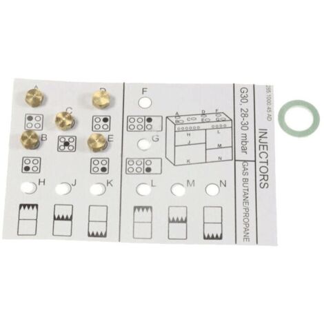 [JAMAIS UTILISE] KIT INJECTEURS GAZ BUTANE POUR CUISINIERE   BEKO - 4431930003