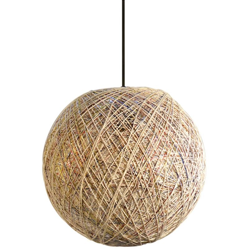 Jamais utilisé] Kosmi Luminaire en corde de papier naturel mistra - Forme boule
