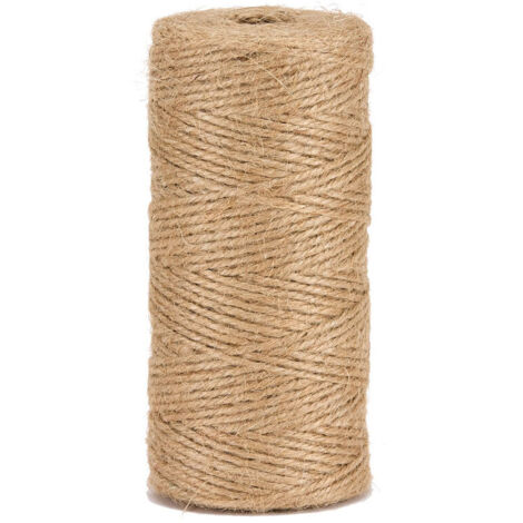 [JAMAIS UTILISÉ] La cordeline Ficelle Jute Naturel, Ø1.5mm ±400m pour Le Jardinage, Bricolage, activités manuelles, Naturelle,