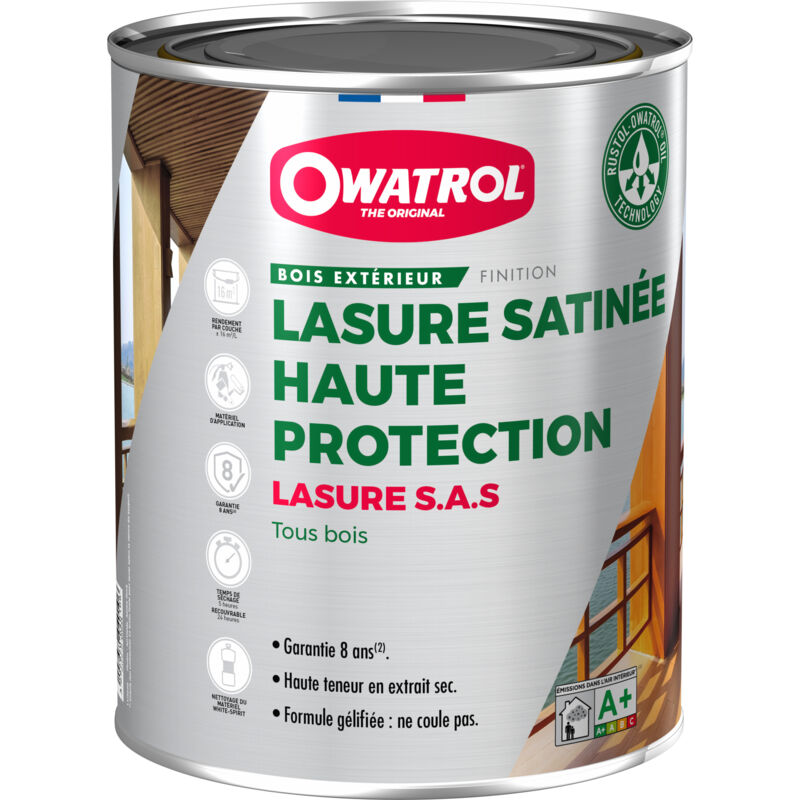 Owatrol - Lasure sas lasure satinée haute protection Noyer (owp16) 1 litre