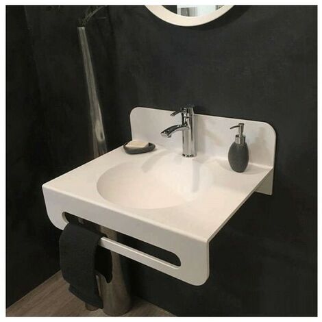 Gimify Lave Main Suspendu Lavabo Mural pour wc (Left Hand 370