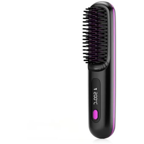 [JAMAIS UTILISÉ] Lisseur à cheveux portable, rechargeable et sans fil, mini peigne lissant, lisseur de voyage portable (noir)
