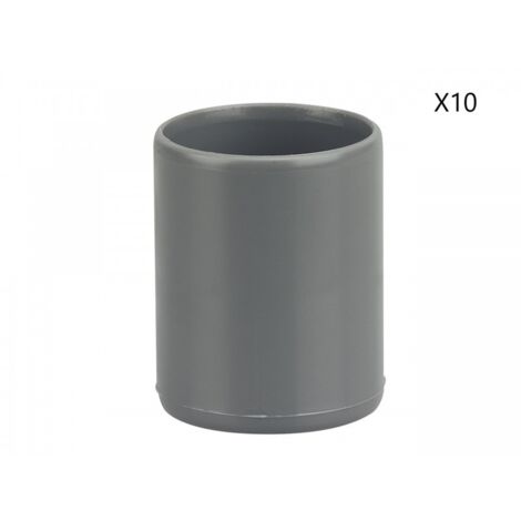 [JAMAIS UTILISE] Lot de 10 Manchons Raccords Butée PVC WAVIN Ø40 NU Gris - 3026193
