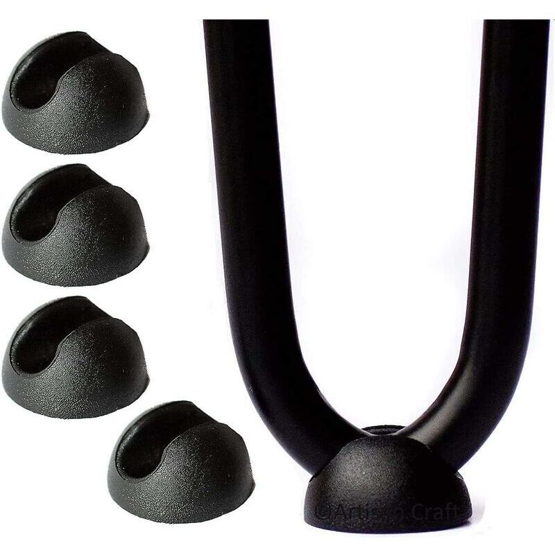 [JAMAIS UTILISÉ] Lot de 10 protections en silicone pour pieds de meubles en forme d’épingles à cheveux - Noir（10mm）