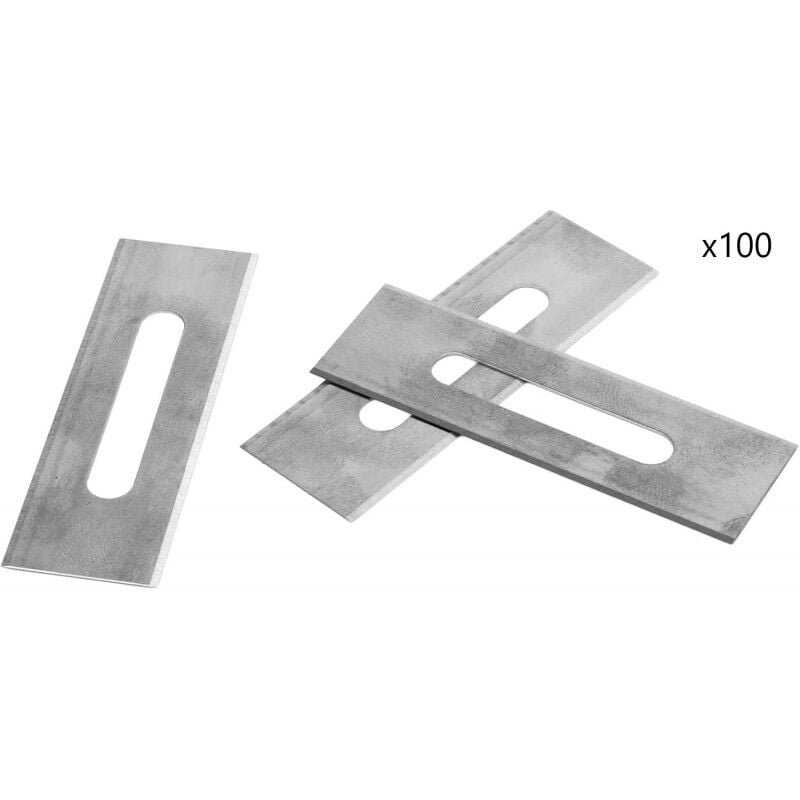 Sans Marque - jamais utilise] Lot de 100 Lames de Rasoir en Acier Inoxydable 57x19x0,38mm - TCZVG59HBY