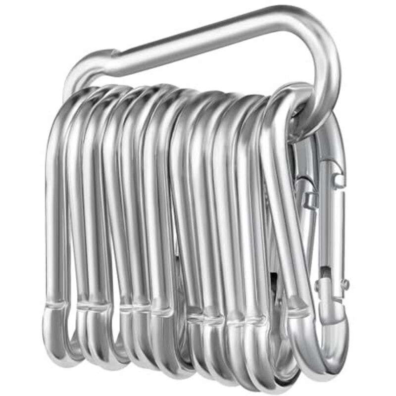 [JAMAIS UTILISÉ] Lot de 12 mousquetons,Φ660 mm, Mousqueton Charge maximale de 180 kg, ne rouillent Pas, Crochets d'escalade galvanisés,Mousqueton