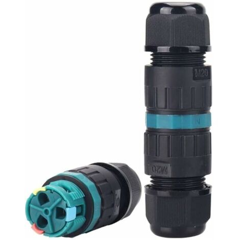 [JAMAIS UTILISÉ] Lot de 2 connecteurs étanches IP68 sans vis avec installation rapide