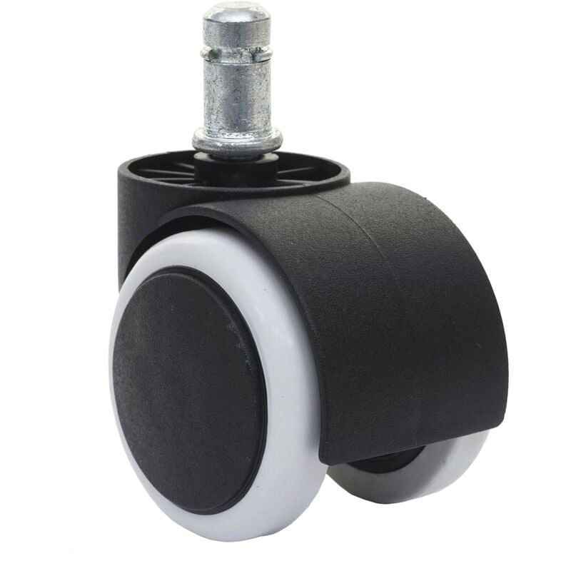 [JAMAIS UTILISÉ] Lot de 5 roulettes universelles HHG-569, roulettes de chaise de bureau Roulettes de meuble Roulettes pour sols durs, Ø 11mm