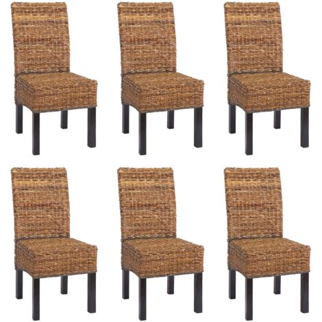 [JAMAIS UTILISÉ] Lot de 6 chaises M69, banane tressée, pieds foncés