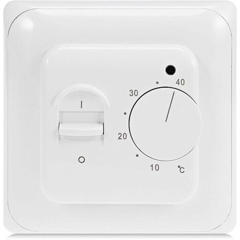 [JAMAIS UTILISÉ] Manuel Thermostat d'ambiance Chauffage au Sol Electrique avec sonde AC 220V 16A, Régulateur de Thermostat Plancher Chauffant Mécanique