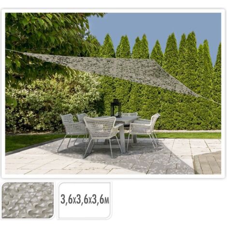 AUTRES [JAMAIS UTILISE] Merkloos Pare-soleil Triangulaire Multicolore Sable 3,6 x 3,6 x 3,6 m