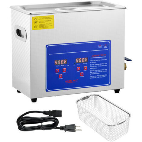 [JAMAIS UTILISÉ] Mophorn 6L Professioneller Ultraschallreiniger, Digitaler Timer & Heizung, Edelstahl,Ultraschall-Schmuckreiniger, Schallreiniger für Schmuck, Brillen, Uhren, Ringe, Kleinteile, Silber