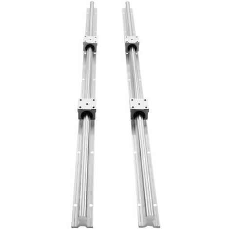[JAMAIS UTILISÉ] Mophorn Juego de rieles guía lineales , SBR20 1000 mm, 2 rieles SBR20 de 39,4 in/1000 mm y 4 bloques deslizantes SBR20UU, kit de cojinetes de rieles lineales para proyectos de bricola