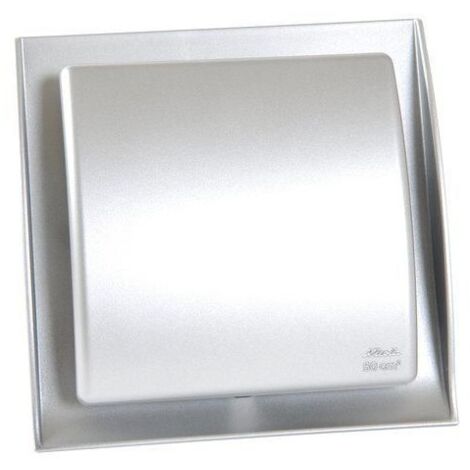 [JAMAIS UTILISE] Nicoll – Grille aération VMC Ø100mm – PVC gris inox brossé – Pose à clipser – Passage d'air 50 cm² – Spécial gaz pour intérieur et extérieur