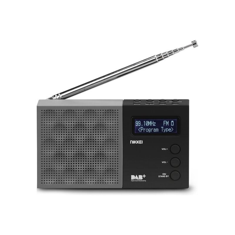 Jamais utilise] Nikkei Nikkei NDB30BK Radio dab+ portable - Radio-réveil - Sans fil - Noir/Gris