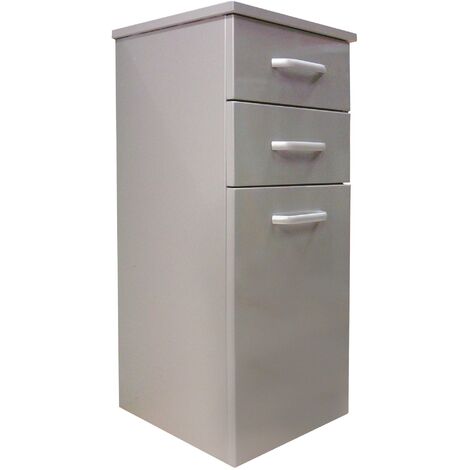 [JAMAIS UTILISE] ONDEE ZEN - Colonne de salle de bain à suspendre LONIA - 35cm - Grise - Laqué - Livré en kit