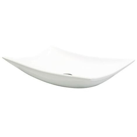 Ondee – Vasque à poser rectangle TARA – Céramique blanche – Dimensions 56,5x38cm – Sans trop plein – Design moderne et raffiné