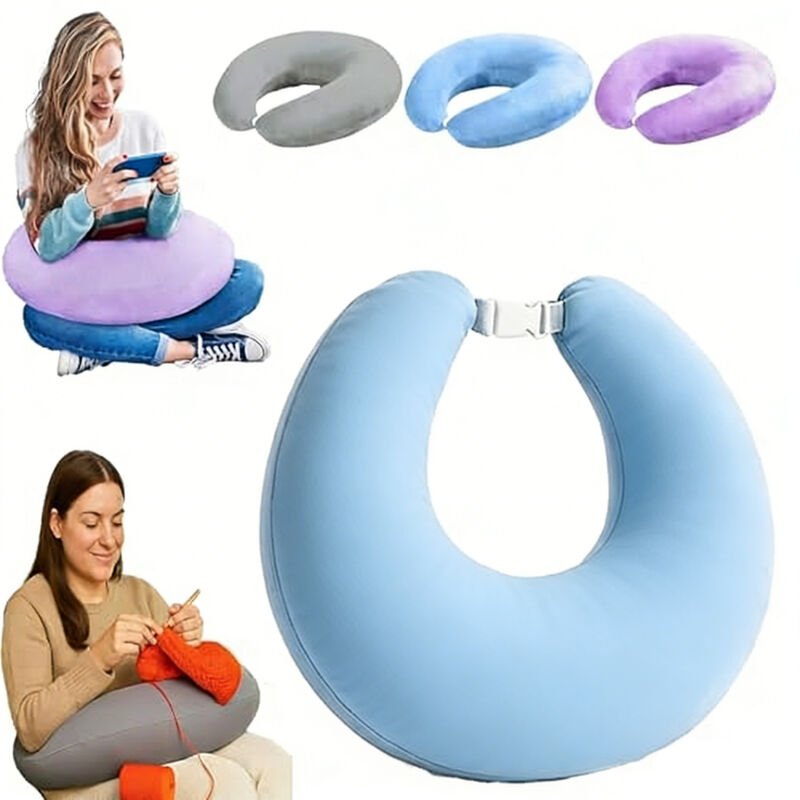 [JAMAIS UTILISÉ] Oreiller ergonomique cervical mémoire forme velours cristal doux soutien nuque et bras confort lecture et jeux coussin