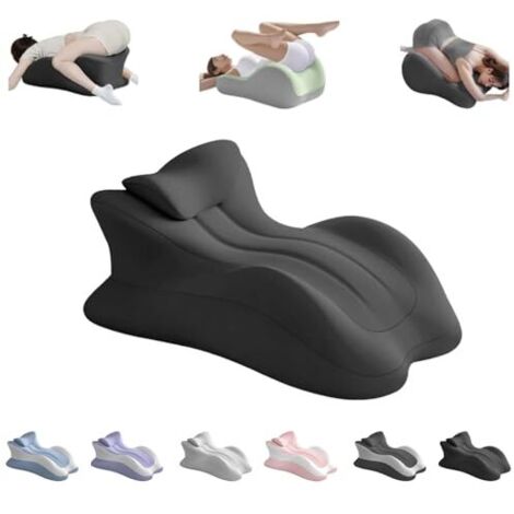 ODIPIE [JAMAIS UTILISÉ] Oreiller triangulaire en mousse à mémoire de forme avec fonction de soutien, oreiller lombaire, oreiller multifonctionnel pour un soutien intime