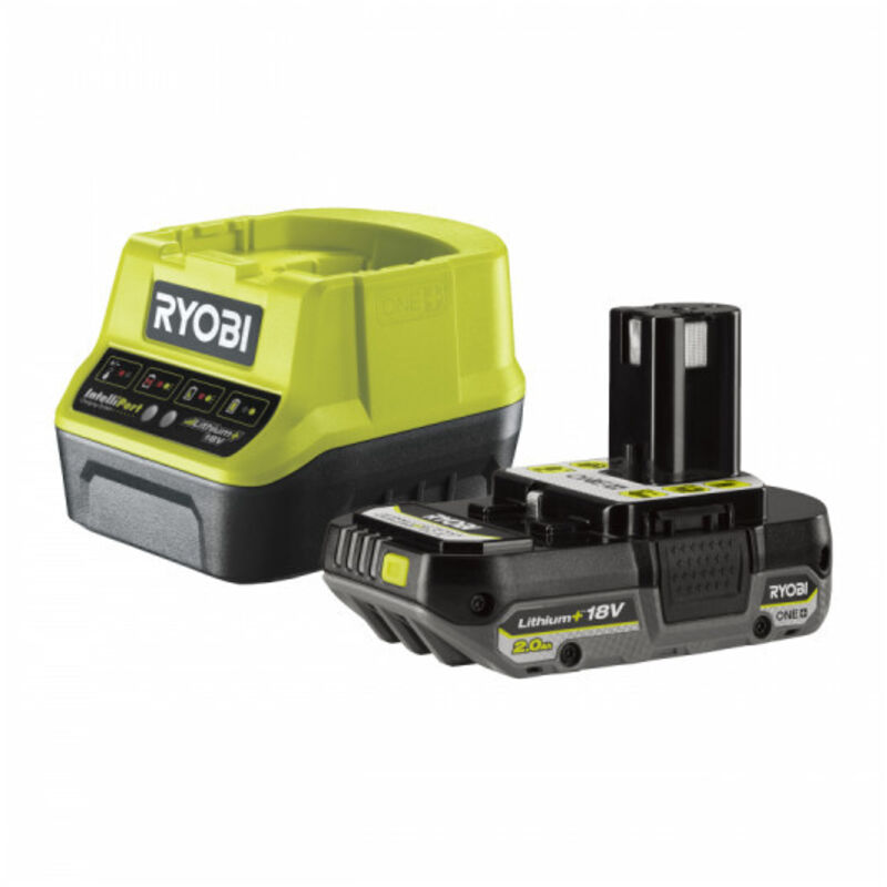 Pack Batterie Ryobi 18V One+ 2.0Ah Lithiumplus - 1 Chargeur Rapide 2.0Ah Rc18120-120Cg