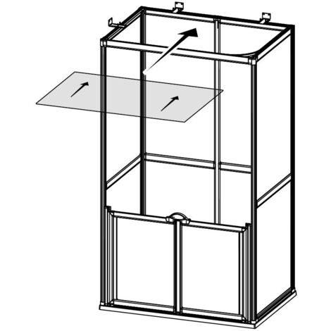 [JAMAIS UTILISÉ] Panneau plafond cabine de douche AKW 1200x700mm PET transparent