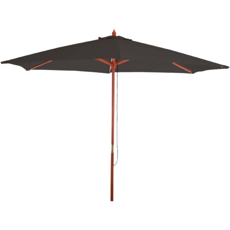 [JAMAIS UTILISÉ] Parasol Florida, Parasol de jardin, Parasol de marché, Ø 3m polyester/bois 6kg, anthracite