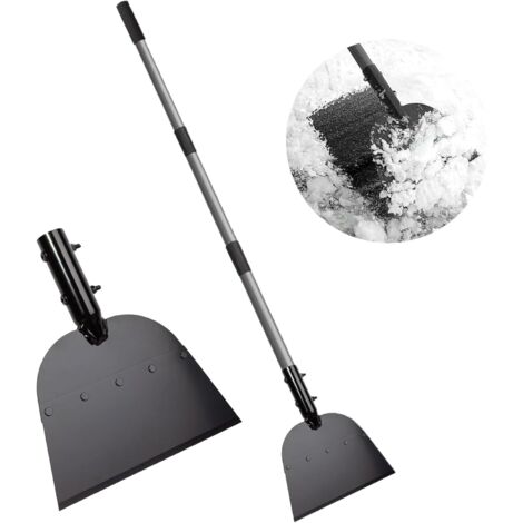 [JAMAIS UTILISÉ] Pelle à neige plate - Grattoir à glace - Broyeur à glace - Avec manche de 136 cm - Pour désherber, gratter et enlever la glace - Outils de jardinage - Outils de dégivrage de route