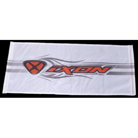 [JAMAIS UTILISE] Petite banderole Ixon nylon coloris blanc cadeau pour motard fan