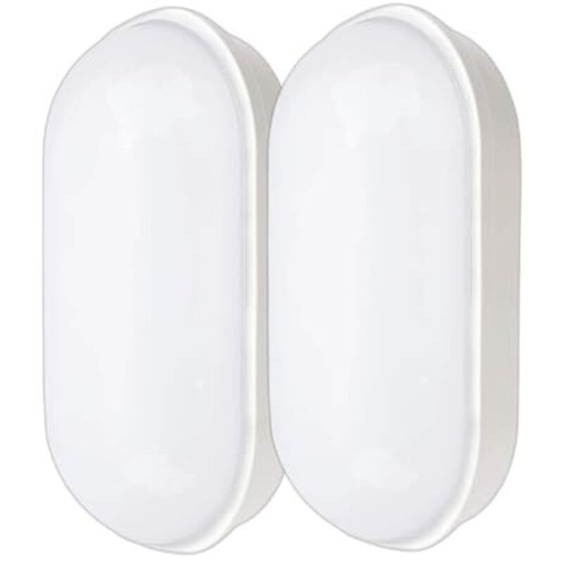 [JAMAIS UTILISÉ] Plafonnier LED, 20 W, 2 200 lm, éclairage de cave, plafonnier ovale, applique murale étanche IP55, pour salle de bain, garage,