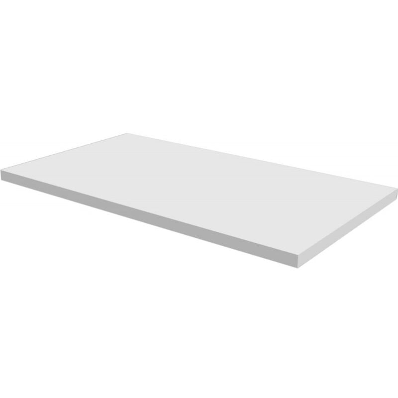 Jamais utilise] Plan de Toilette Suspendu pour Vasque Alterna Zao 90x50x9cm en Bois Stratifié Blanc - 6692041