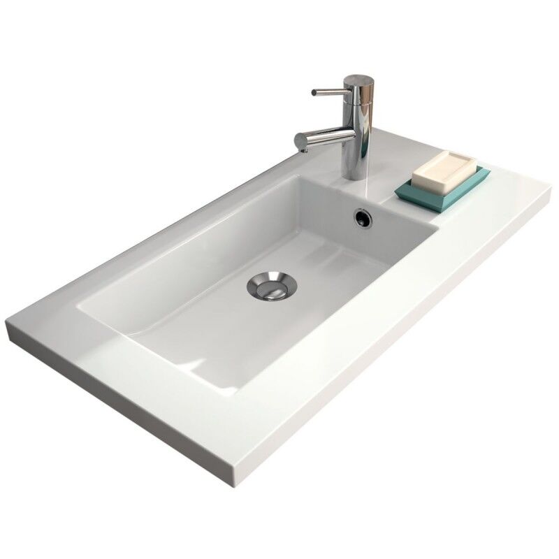 Jamais utilise] Plan Vasque Neova Reducto Blanc en Résine de Synthèse - A2305422